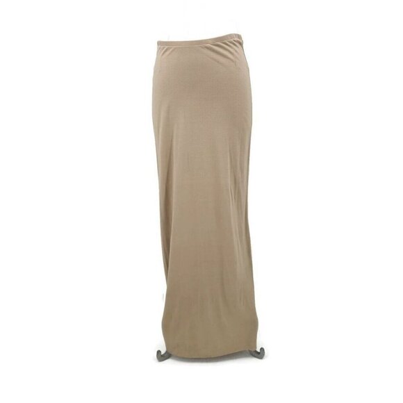 New Chan Luu Maxi Skirt Womens Small Taupe Beige Viscose Elastic Waist - Picture 1 of 5